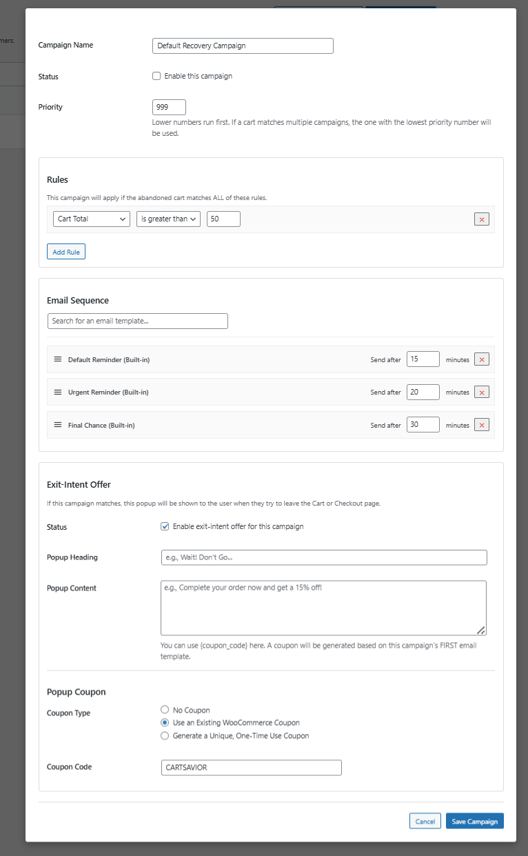 Campaign Builder