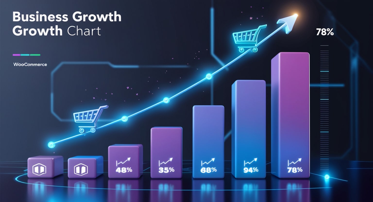 A chart showing business growth